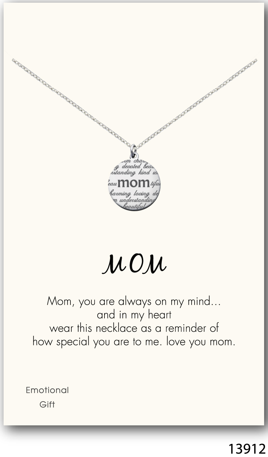 Mom silver pendant